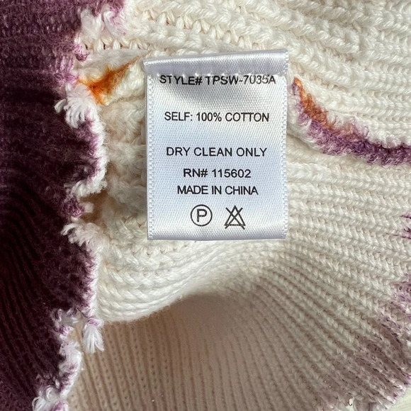 The Indigo Child Distressed Rainbow Sprayed V Neck Sweater Colorful Sz M - Picture 10 of 14